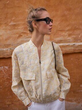 ZARA JACQUARD BOMBER JACKET